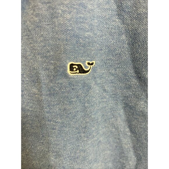 Vineyard Vines Men’s Blue Golf Polo M Short Sleeve Black Whale Classic Casual - Picture 3 of 4